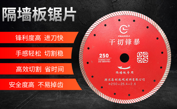 250隔牆板專用切割片
